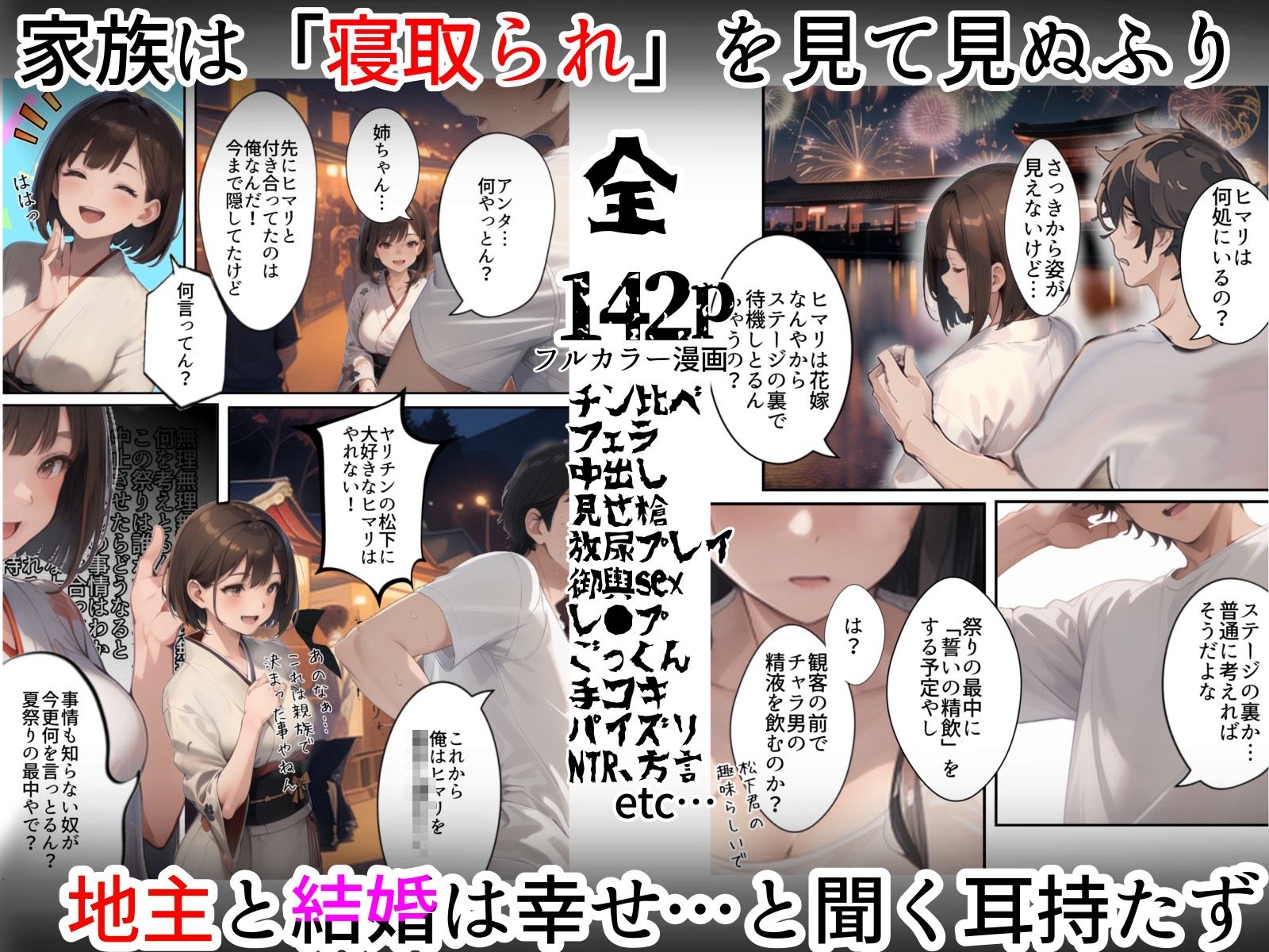 祝え！寝取られ婚姻夏祭り〜転勤の隙に彼女がDQNヤリチンチャラ男に寝取られ妊娠人妻に。俺はプロポーズしに地元へ帰省するもチャラ男と彼女（姉友）の結婚式を兼ねた夏祭りで俺が逆に屈辱の祝福を！夏祭り帰省したら彼女が寝取られてた話（寝取られるタマシギの一滴）